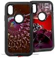 2x Decal style Skin Wrap Set compatible with Otterbox Defender iPhone X and Xs Case - Neuron (CASE NOT INCLUDED)