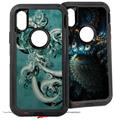 2x Decal style Skin Wrap Set compatible with Otterbox Defender iPhone X and Xs Case - New Fish (CASE NOT INCLUDED)