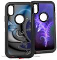2x Decal style Skin Wrap Set compatible with Otterbox Defender iPhone X and Xs Case - Plastic (CASE NOT INCLUDED)