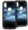 2x Decal style Skin Wrap Set compatible with Otterbox Defender iPhone X and Xs Case - Robot Spider Web (CASE NOT INCLUDED)