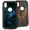 2x Decal style Skin Wrap Set compatible with Otterbox Defender iPhone X and Xs Case - Sigmaspace (CASE NOT INCLUDED)