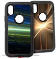 2x Decal style Skin Wrap Set compatible with Otterbox Defender iPhone X and Xs Case - Sunrise (CASE NOT INCLUDED)