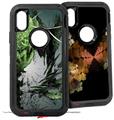 2x Decal style Skin Wrap Set compatible with Otterbox Defender iPhone X and Xs Case - Seed Pod (CASE NOT INCLUDED)