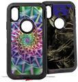 2x Decal style Skin Wrap Set compatible with Otterbox Defender iPhone X and Xs Case - Spiral (CASE NOT INCLUDED)