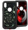 2x Decal style Skin Wrap Set compatible with Otterbox Defender iPhone X and Xs Case - Spirals2 (CASE NOT INCLUDED)