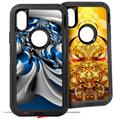2x Decal style Skin Wrap Set compatible with Otterbox Defender iPhone X and Xs Case - Splat (CASE NOT INCLUDED)