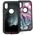 2x Decal style Skin Wrap Set compatible with Otterbox Defender iPhone X and Xs Case - Thunderstorm (CASE NOT INCLUDED)