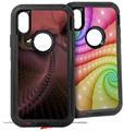 2x Decal style Skin Wrap Set compatible with Otterbox Defender iPhone X and Xs Case - Dark Skies (CASE NOT INCLUDED)