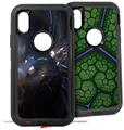 2x Decal style Skin Wrap Set compatible with Otterbox Defender iPhone X and Xs Case - Cyborg (CASE NOT INCLUDED)