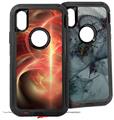 2x Decal style Skin Wrap Set compatible with Otterbox Defender iPhone X and Xs Case - Ignition (CASE NOT INCLUDED)