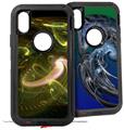 2x Decal style Skin Wrap Set compatible with Otterbox Defender iPhone X and Xs Case - Out Of The Box (CASE NOT INCLUDED)