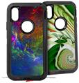 2x Decal style Skin Wrap Set compatible with Otterbox Defender iPhone X and Xs Case - Fireworks (CASE NOT INCLUDED)