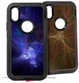 2x Decal style Skin Wrap Set compatible with Otterbox Defender iPhone X and Xs Case - Hidden (CASE NOT INCLUDED)