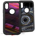 2x Decal style Skin Wrap Set compatible with Otterbox Defender iPhone X and Xs Case - Speed (CASE NOT INCLUDED)