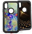 2x Decal style Skin Wrap Set compatible with Otterbox Defender iPhone X and Xs Case - Sketchy (CASE NOT INCLUDED)