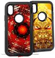 2x Decal style Skin Wrap Set compatible with Otterbox Defender iPhone X and Xs Case - Eights Straight (CASE NOT INCLUDED)