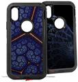 2x Decal style Skin Wrap Set compatible with Otterbox Defender iPhone X and Xs Case - Linear Cosmos Blue (CASE NOT INCLUDED)