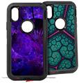 2x Decal style Skin Wrap Set compatible with Otterbox Defender iPhone X and Xs Case - Refocus (CASE NOT INCLUDED)