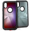 2x Decal style Skin Wrap Set compatible with Otterbox Defender iPhone X and Xs Case - Spiny Fan (CASE NOT INCLUDED)