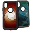 2x Decal style Skin Wrap Set compatible with Otterbox Defender iPhone X and Xs Case - SpineSpin (CASE NOT INCLUDED)