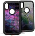 2x Decal style Skin Wrap Set compatible with Otterbox Defender iPhone X and Xs Case - Cubic (CASE NOT INCLUDED)