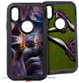 2x Decal style Skin Wrap Set compatible with Otterbox Defender iPhone X and Xs Case - Hyper Warp (CASE NOT INCLUDED)
