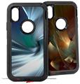 2x Decal style Skin Wrap Set compatible with Otterbox Defender iPhone X and Xs Case - Icy (CASE NOT INCLUDED)