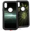 2x Decal style Skin Wrap Set compatible with Otterbox Defender iPhone X and Xs Case - Space (CASE NOT INCLUDED)