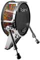 Skin Wrap works with Roland vDrum Shell KD-140 Kick Bass Drum Fire And Water (DRUM NOT INCLUDED)