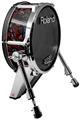 Skin Wrap works with Roland vDrum Shell KD-140 Kick Bass Drum Nervecenter (DRUM NOT INCLUDED)