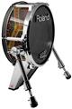 Skin Wrap works with Roland vDrum Shell KD-140 Kick Bass Drum Ancient Tiles (DRUM NOT INCLUDED)
