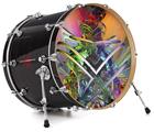 Vinyl Decal Skin Wrap for 22" Bass Kick Drum Head Atomic Love - DRUM HEAD NOT INCLUDED