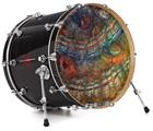 Vinyl Decal Skin Wrap for 22" Bass Kick Drum Head Organic 2 - DRUM HEAD NOT INCLUDED