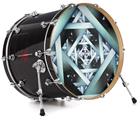 Vinyl Decal Skin Wrap for 22" Bass Kick Drum Head Hall Of Mirrors - DRUM HEAD NOT INCLUDED