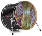 Vinyl Decal Skin Wrap for 22" Bass Kick Drum Head On Thin Ice - DRUM HEAD NOT INCLUDED