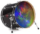 Vinyl Decal Skin Wrap for 22" Bass Kick Drum Head Fireworks - DRUM HEAD NOT INCLUDED