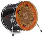Vinyl Decal Skin Wrap for 22" Bass Kick Drum Head Flower Stone - DRUM HEAD NOT INCLUDED