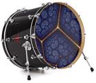 Vinyl Decal Skin Wrap for 22" Bass Kick Drum Head Linear Cosmos Blue - DRUM HEAD NOT INCLUDED