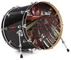 Vinyl Decal Skin Wrap for 20" Bass Kick Drum Head Domain Wall - DRUM HEAD NOT INCLUDED