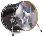 Vinyl Decal Skin Wrap for 20" Bass Kick Drum Head Construction - DRUM HEAD NOT INCLUDED