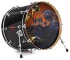 Vinyl Decal Skin Wrap for 20" Bass Kick Drum Head Alien Tech - DRUM HEAD NOT INCLUDED