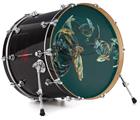 Decal Skin works with most 24" Bass Kick Drum Heads Blown Glass - DRUM HEAD NOT INCLUDED