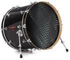 Decal Skin works with most 24" Bass Kick Drum Heads Dark Mesh - DRUM HEAD NOT INCLUDED