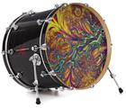 Decal Skin works with most 24" Bass Kick Drum Heads Fire And Water - DRUM HEAD NOT INCLUDED