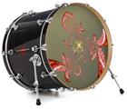 Decal Skin works with most 24" Bass Kick Drum Heads Flutter - DRUM HEAD NOT INCLUDED