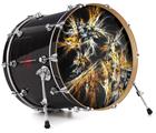 Decal Skin works with most 24" Bass Kick Drum Heads Flowers - DRUM HEAD NOT INCLUDED