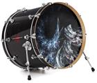 Decal Skin works with most 24" Bass Kick Drum Heads Fossil - DRUM HEAD NOT INCLUDED