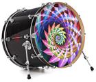 Decal Skin works with most 24" Bass Kick Drum Heads Harlequin Snail - DRUM HEAD NOT INCLUDED