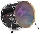 Decal Skin works with most 24" Bass Kick Drum Heads Purple Orange - DRUM HEAD NOT INCLUDED