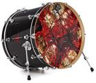 Decal Skin works with most 24" Bass Kick Drum Heads Reaction - DRUM HEAD NOT INCLUDED